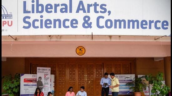 Pune, India - July 4, 2018: Liberal arts building of MIT-WPU in Pune, India, on Wednesday, July 4, 2018. (Photo by Sanket Wankhade/HT PHOTO)