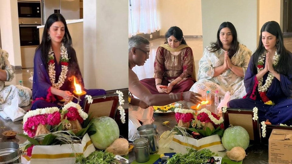 కొత్త ఇల్లు కొన్న శ్రుతి హాసన్- తల్లిదండ్రులు లేకుండానే గృహప్రవేశం- సాంప్రదాయబద్ధంగా హీరోయిన్ ఫొటోలు

