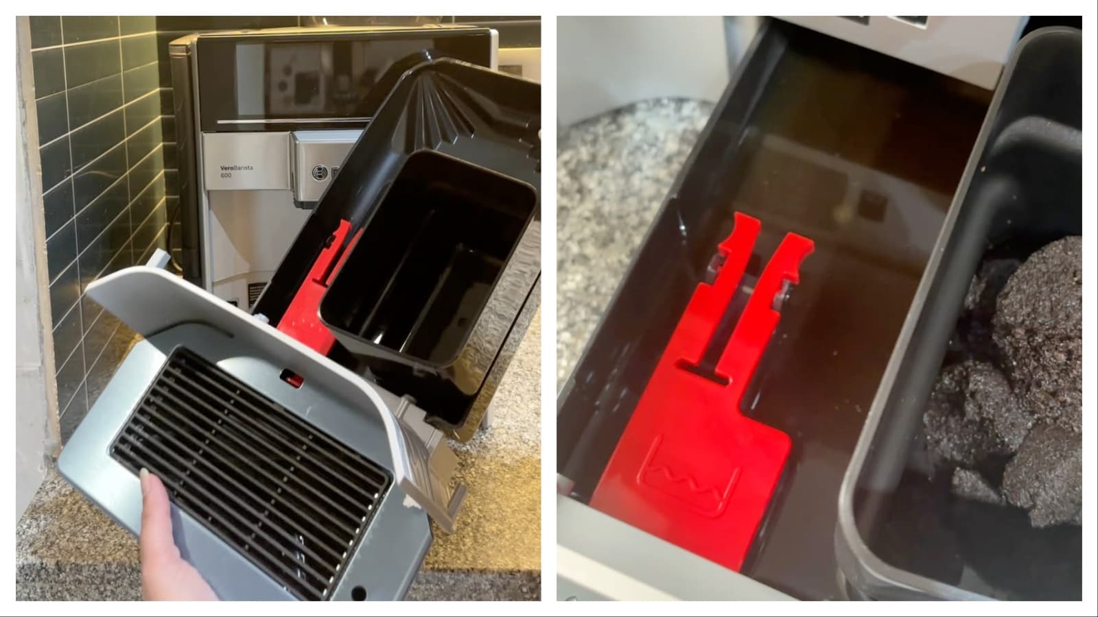 Bosch VeroBarista 600: (1). Clean drip tray (2). Filled drip tray (Aishwarya Faraswal - HT) Bosch VeroBarista 600: (1). Clean drip tray (2). Filled drip tray (Aishwarya Faraswal - HT)