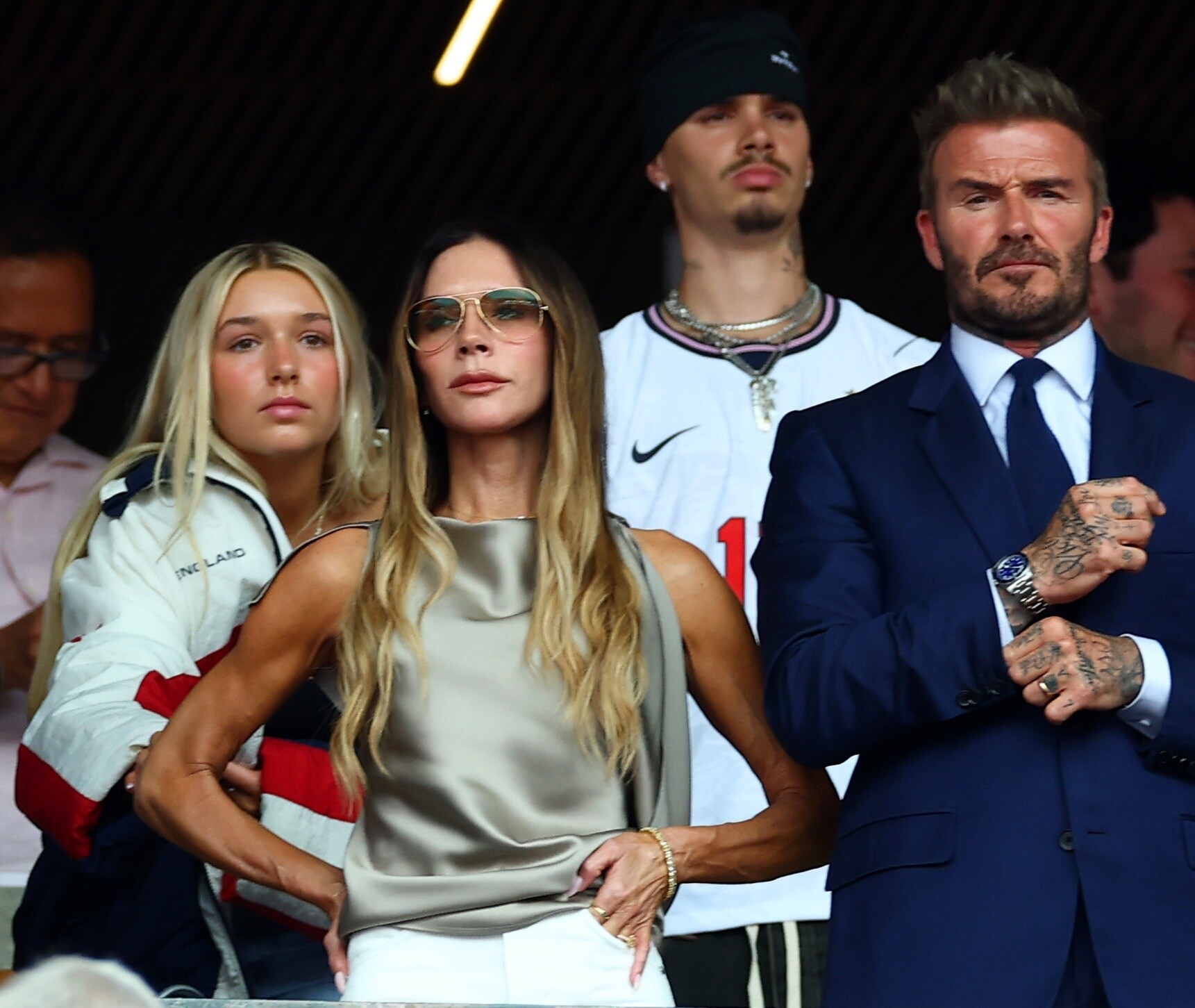 Famous fans: Former captain David Beckham and family!