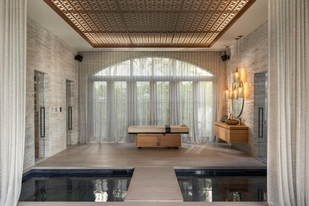 The new home has a massage area plus hot and cold plunges. The new home has a massage area plus hot and cold plunges.