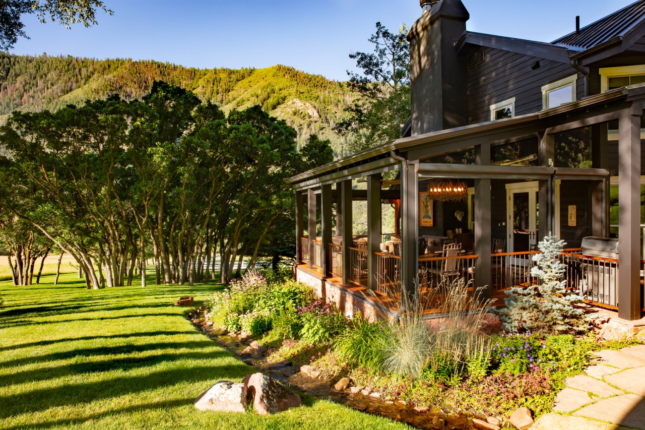 The Stubbs’ four-bedroom house is part of a 50-acre assemblage. The Stubbs’ four-bedroom house is part of a 50-acre assemblage.