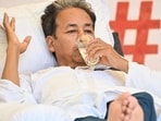 Activist Sonam Wangchuk has been on a hunger strike at New Delhi’s Jantar Mantar. (HT PHOTO)