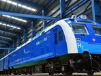 Haryana chief minister Nayab Singh Saini shared image of India's first hydrogen-powered train ready for operations on Jind-Sonepat route. (Sourced)