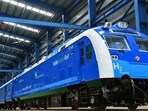 Haryana chief minister Nayab Singh Saini shared image of India's first hydrogen-powered train ready for operations on Jind-Sonepat route. (Sourced)
