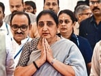 Mumbai: Maharashtra Deputy Chief Minister Sunetra Pawar arrives during the state Assembly Monsoon session, in Mumbai, Wednesday, June 24, 2026. (PTI Photo) (PTI06_24_2026_000351B) (PTI)