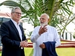 Prime Minister Narendra Modi with his British counterpart Keir Starmer