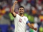 Rodri of Spain celebrates after his team’s 2-0 victory over France during the FIFA World Cup 2026 semi-final. (Getty Images via AFP)