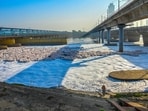 With most of its clean water diverted upstream, the river loses its natural flow by the time it reaches the city. Without environmental flows, no amount of wastewater treatment can bring the Yamuna back to life. (Sunil Ghosh/HT Photo)