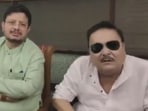 Madan Mitra with Trinamool Congress (TMC) rebel faction leader Ritabrata Banerjee after saying he had resigned from posts in the TMC led by Mamata Banerjee.