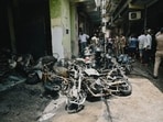 The fire broke out in Noida's Mamura village in sector 66.