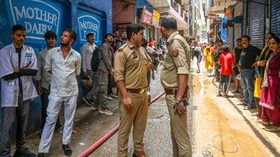 “The biggest challenge was access. We had to lay hoses from wherever the vehicles could reach and gradually advance while extinguishing the fire,” the chief fire officer told HT. (Sunil Ghosh/HT Photo) “The biggest challenge was access. We had to lay hoses from wherever the vehicles could reach and gradually advance while extinguishing the fire,” the chief fire officer told HT. (Sunil Ghosh/HT Photo)