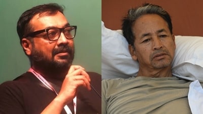 Anurag Kashyap called Sonam Wangchuk a braveheart while showing his support. (Vipin Kumar - HT) Anurag Kashyap called Sonam Wangchuk a braveheart while showing his support. (Vipin Kumar - HT)