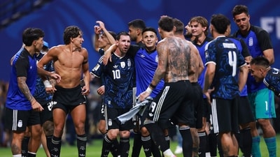 Lionel Messi inspired Argentina to a stunning 2-1 comeback win over England in the World Cup semi-final, keeping the defending champions' dream of back-to-back titles alive. (Getty Images via AFP) Lionel Messi inspired Argentina to a stunning 2-1 comeback win over England in the World Cup semi-final, keeping the defending champions' dream of back-to-back titles alive. (Getty Images via AFP)