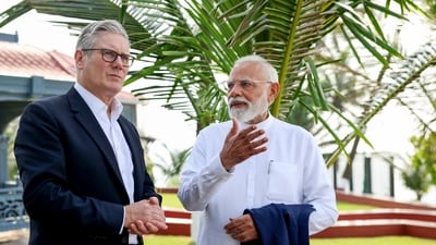 Prime Minister Narendra Modi with his British counterpart Keir Starmer (PTI)