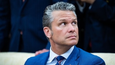 Pete Hegseth announces annual testosterone screening for US troops aged 30+. (Photographer: Graeme Sloan/EPA/Bloomberg) (Bloomberg) Pete Hegseth announces annual testosterone screening for US troops aged 30+. (Photographer: Graeme Sloan/EPA/Bloomberg) (Bloomberg)