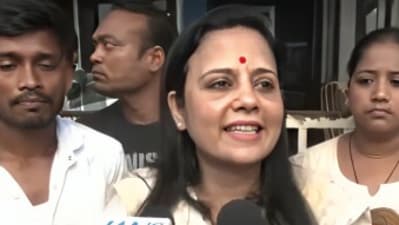 Mahua Moitra noted what she called Madan Mitra's sudden reversal in Kolkata on Wednesday. (ANI Video Grab) Mahua Moitra noted what she called Madan Mitra's sudden reversal in Kolkata on Wednesday. (ANI Video Grab)