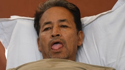 In the most latest update regarding Sonam Wangchuk's health, official handle of Cockroach Janta Party shared details of his dropping blood pressure which, as of Wednesday (day 18th of his fast) stands at 105/76. (HT/Vipin Kumar) In the most latest update regarding Sonam Wangchuk's health, official handle of Cockroach Janta Party shared details of his dropping blood pressure which, as of Wednesday (day 18th of his fast) stands at 105/76. (HT/Vipin Kumar)