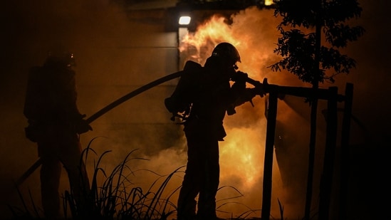 Brush fire in Santa Clarita.