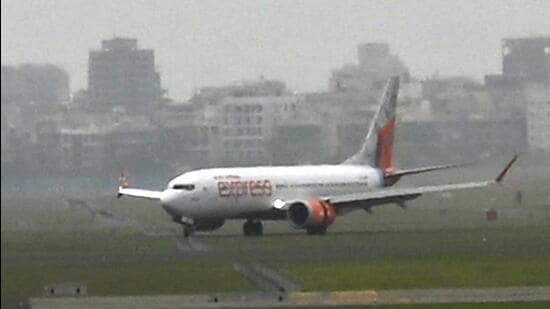 Navi Mumbai, India - July 15, 2026:First International flight from Abu Dhabi arrives at Navi Mumbai International Airport in Navi Mumbai/ in Navi Mumbai, India, on Wednesday, July 15, 2026. (Photo by Bachchan Kumar/ Hindustan Times) (Hindustan Times)