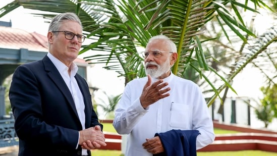 Prime Minister Narendra Modi with his British counterpart Keir Starmer