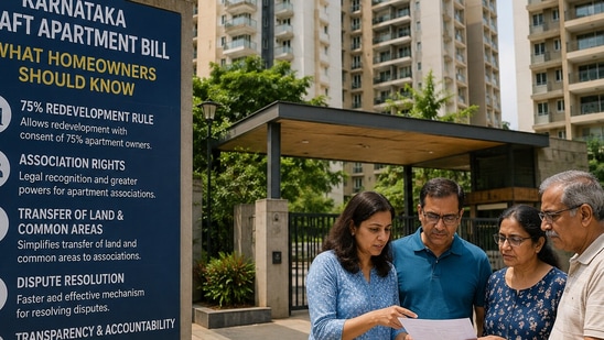 The Karnataka government on July 15 unveiled a draft apartment law proposing mandatory structural audits for ageing buildings and a 75% consent threshold for the redevelopment of residential complexes. ( Photo for representational purposes only)