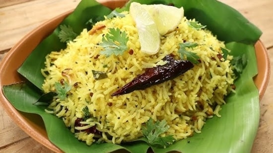 Sanjeev Kapoor's lemon rice with vegetables.