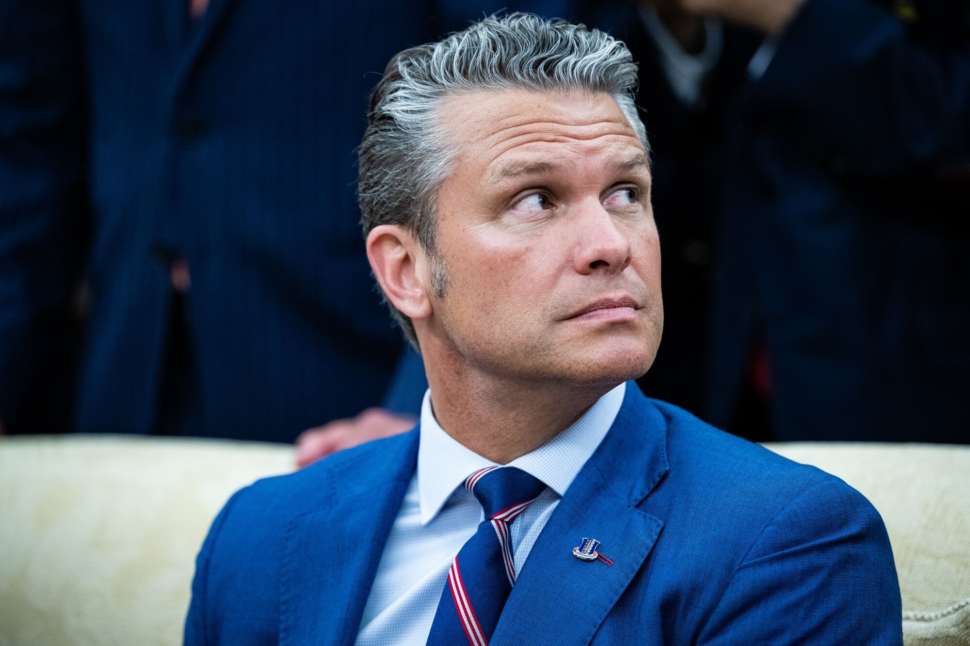Pete Hegseth announces annual testosterone screening for US troops aged 30+. (Photographer: Graeme Sloan/EPA/Bloomberg) (Bloomberg) Pete Hegseth announces annual testosterone screening for US troops aged 30+. (Photographer: Graeme Sloan/EPA/Bloomberg) (Bloomberg)