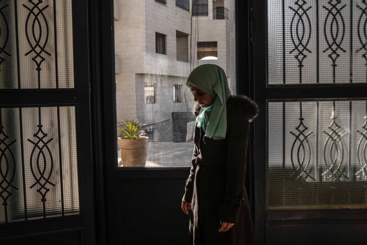 Ala’a Nabhan near the West Bank city of Ramallah.