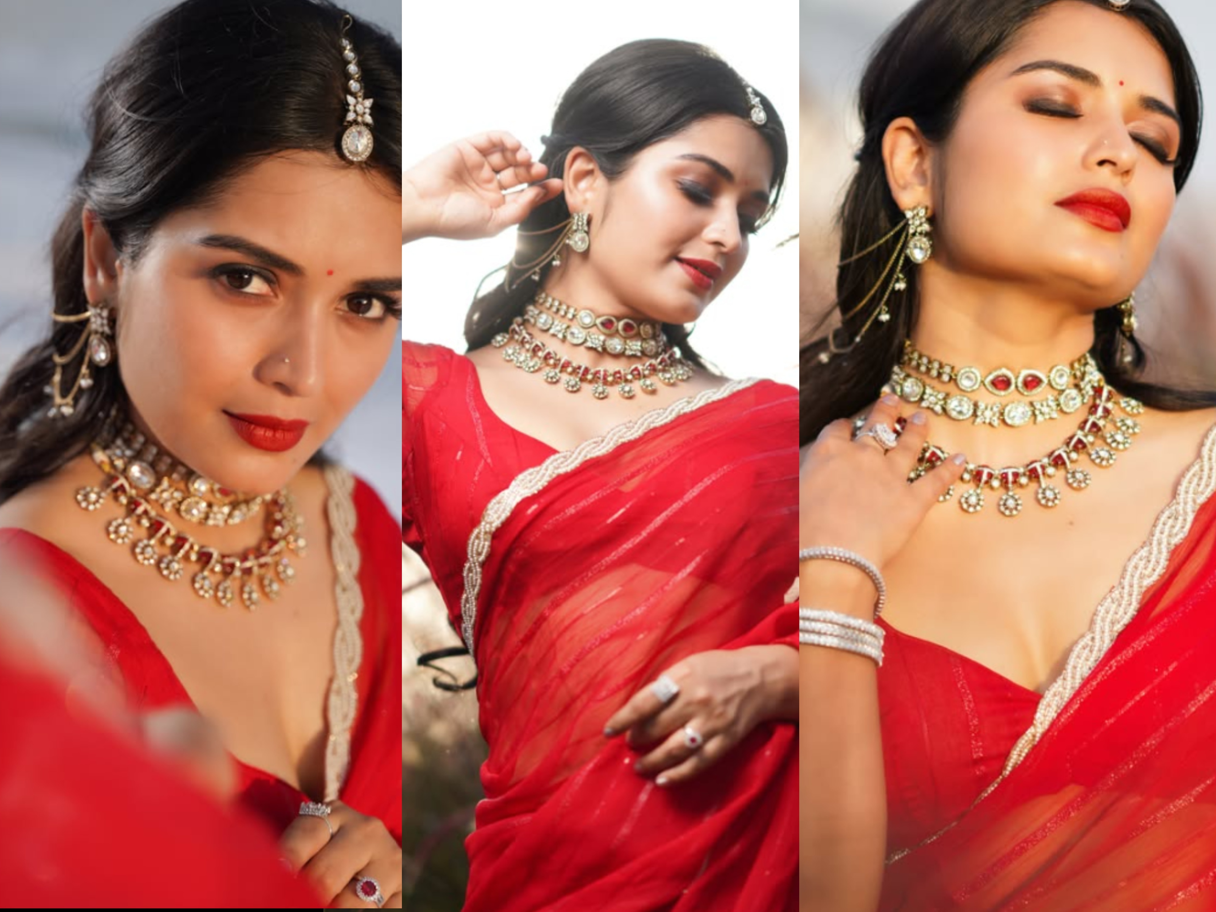 <p>సీరియల్ నటి, బిగ్ బాస్ ఫేమ్ ప్రియాంక జైన్ ఎర్ర చీరలో ఎలా మెరిసిపోయిందో చూశారా? ఈ పిక్స్ ఇప్పుడు ఇంటర్నెట్ ను షేక్ చేస్తున్నాయి. </p> <p>సీరియల్ నటి, బిగ్ బాస్ ఫేమ్ ప్రియాంక జైన్ ఎర్ర చీరలో ఎలా మెరిసిపోయిందో చూశారా? ఈ పిక్స్ ఇప్పుడు ఇంటర్నెట్ ను షేక్ చేస్తున్నాయి. </p>