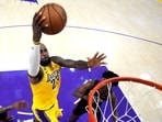 Free agent LeBron James, the playing for Lakers, shoots the ball against Houston Rockets forward Jabari Smith Jr in the 2026 NBA Playoffs.(IMAGN IMAGES via Reuters Connect)