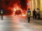 A Maruti Suzuki Ignis carrying five people was gutted in a fire inside the Coastal Road tunnel on Wednesday. While all passengers managed to escape, panicked motorists stranded inside the tunnel abandoned their vehicles and ran to safety.