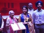 Governor Anandiben Patel doing the honours at the ABVUM convocation on Wednesday. (HT)