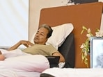 Activist Sonam Wangchuk undergoes a morning medical check-up as he continues his indefinite hunger strike for the eighteenth consecutive day at Jantar Mantar in New Delhi, India, on Wednesday, July 15, 2026.