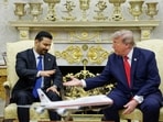 Iraqi Prime Minister Ali al-Zaidi with US President Donald Trump in the Oval Office at the White House in Washington, DC.(REUTERS)
