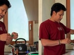 Sachin Tendulkar shared a video of himself making green tea.