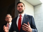  US Vice President JD Vance speak to members of the media following a meeting with House Republicans at the US Capitol in Washington, DC, US, on Wednesday.(Bloomberg)