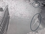 A surveillance image showing the attempted firebombing in April of OpenAI CEO Sam Altman’s home.