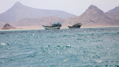 Boats float near the coast of Bab el-Mandeb, Yemen (REUTERS/Representational)