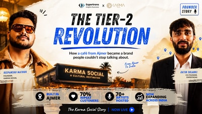 Karma Social, founded in Ajmer by Deepanshu and Priyanka, blends food and beverage with live entertainment, attracting over 70 artists and 2,000 attendees per event. (Expertrons) Karma Social, founded in Ajmer by Deepanshu and Priyanka, blends food and beverage with live entertainment, attracting over 70 artists and 2,000 attendees per event. (Expertrons)