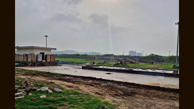 Pending construction work at the Multi-featured park in Sector 24. (HT PHOTO) Pending construction work at the Multi-featured park in Sector 24. (HT PHOTO)
