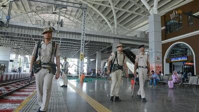 Security stepped up at the Jalandhar Cantonment railway station on the eve of the arrival of Prime Minister Narendra Modi. (ANI)