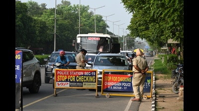 The accused were medically examined at the civil hospital, Sector 6, and blood and urine samples were collected for chemical examination before being arrested. (Keshav/HT) The accused were medically examined at the civil hospital, Sector 6, and blood and urine samples were collected for chemical examination before being arrested. (Keshav/HT)