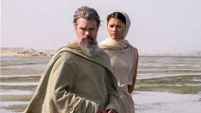The Odyssey first reviews: In the film, Matt Damon is seen as Odysseus, and Zendaya as Athena. (Melinda Sue Gordon/Universal Pictures via AP) (Universal Pictures via AP)