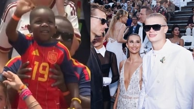 While three-year-old Keyne Yamal (left) continues to steal hearts with his adorable antics at the WC, elsewhere Erling Haaland (right) is cementing his place as football's newest global sensation.