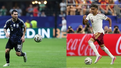Lionel Messi (left) and Lamine Yamal on opposite sides make the final a clash of generations. (AFP.) Lionel Messi (left) and Lamine Yamal on opposite sides make the final a clash of generations. (AFP.)