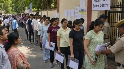 The NEET re-examination was conducted on 21st June 2026 in one shift - from 2 PM to 5.15 PM. (HT_PRINT)