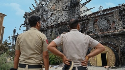 Fire officials said the property’s fire NOC had lapsed after it was sealed over unpaid lease dues exceeding ₹100 crore. (Parveen Kumar/HT) Fire officials said the property’s fire NOC had lapsed after it was sealed over unpaid lease dues exceeding ₹100 crore. (Parveen Kumar/HT)