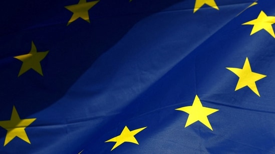 FILE PHOTO: A European Union flag flutters outside the European Commission headquarters in Brussels, Belgium Februrary 26, 2026. 