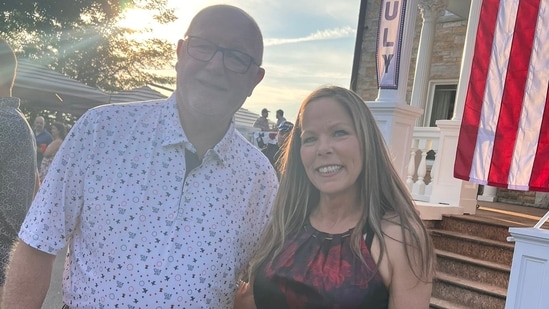 United States Ambassador to Canada Pete Hoekstra with Tamara Lich at Independence Day celebrations at the ambassador's residence in Ottawa on July 4